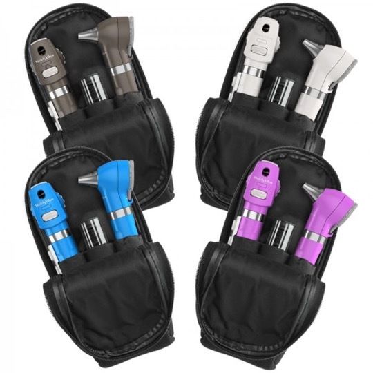 WELCH ALLYN POCKET LED OTOSCOPE / OPTHALMOSCOPE SOFT CASE SET / PURPLE photo
