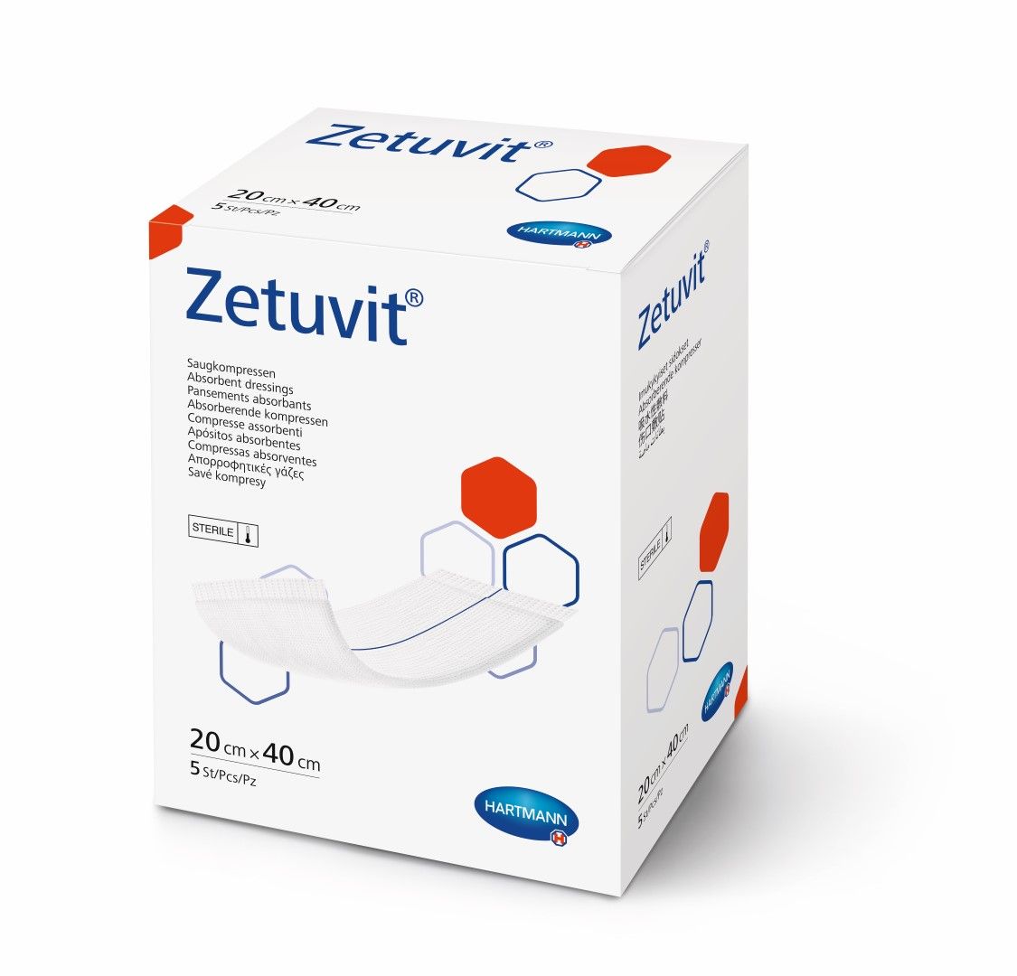 ZETUVIT NON-ADHERENT DRESSING / 20 X 40CM / BOX/5 photo