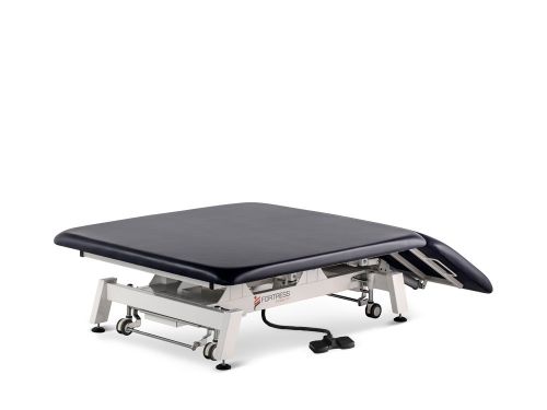 FORTRESS STABILITY BOBATH NEUROLOGICAL 2-SECTION TREATMENT TABLE 1.2M / WHITE FRAME / NAVY UPHOLSTERY