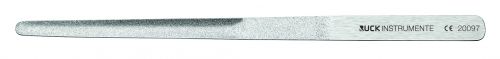 RUCK INSTRUMENTS CURVED NAIL FILE, STAINLESS STEEL / 19CM