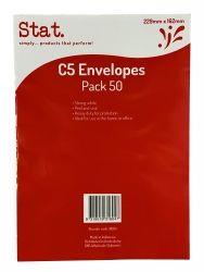 ENVELOPE C5 SIZE / WHITE / STRONG PEEL/SEAL / PACK OF 50