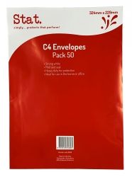 ENVELOPE C4 SIZE / WHITE / STRONG PEEL/SEAL / PACK OF 50