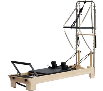 STRONGHOLD PILATES WOOD REFORMER WITH TRAPEZE