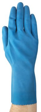 ANSELL GLOVE ALPHATEC 87-305 / LATEX / SILVERLINED / BLUE