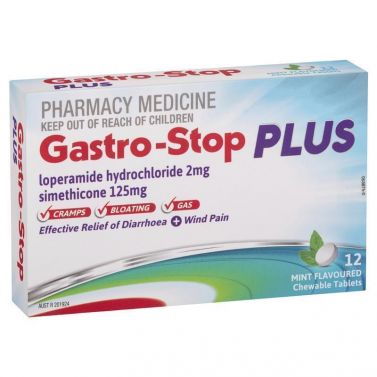 GASTRO-STOP PLUS TAB 12 CHEWABLE / BOX OF 12
