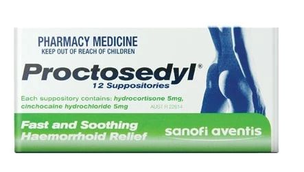 PROCTOSEDYL SUPPOS 12 / EACH