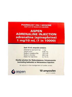 ADRENALINE / 1:10000 / 10ML AMPS / BOX/10