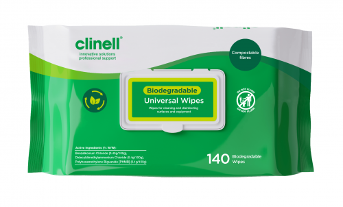 CLINELL BIODEGRADABLE UNIVERSAL WIPES