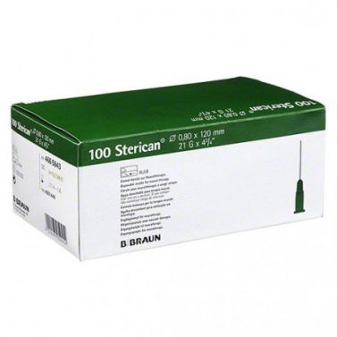 B BRAUN NEEDLE STERICAN / NEUTRAL THERAPY / 21G X 120MM / BOX OF 100