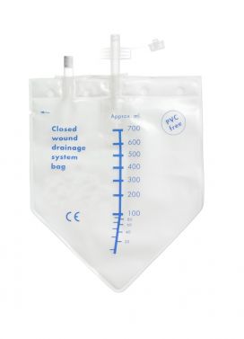 BELLOVAC WOUND DRAINAGE BAGS 700ML BOX OF 50