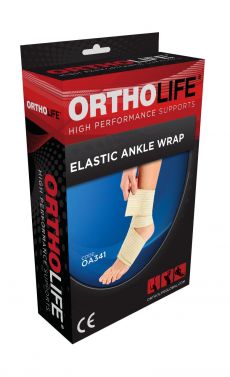 ORTHOLIFE ELASTIC ANKLE WRAP / TAN / UNIVERSAL (D)