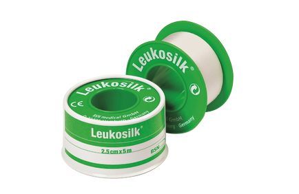 LEUKOSILK HIGH STRENGTH / HYPOALLERGENIC / ADHESIVE SILK TAPE / 5M / SINGLE ROLL