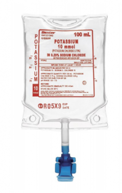 BAXTER POTASSIUM CHLORIDE SODIUM CHLORIDE / 0.29% INTRAVENOUS / 100ML BAG / EACH