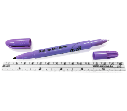 SMI SURGICAL SKIN MARKER PEN / STERILE DUAL TIP / INCLUDING RULER / INDIVIDUAL