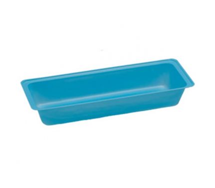 DISPOSABLE PLASTIC HOLLOWARES / INJECTION TRAY / BLUE / 20X7X3CM / 280ML / EACH