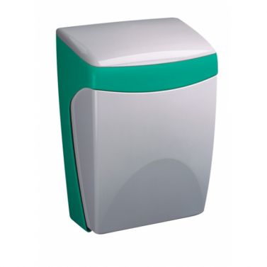 FISHER & WEBSTER WALLY GREY/GREEN WASTE BINS / 8 L