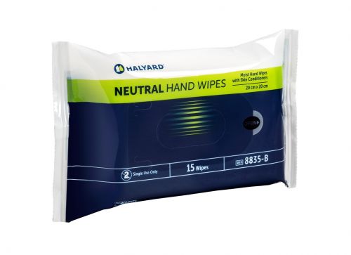 HALYARD NEUTRAL HAND WIPE / PACK OF 15