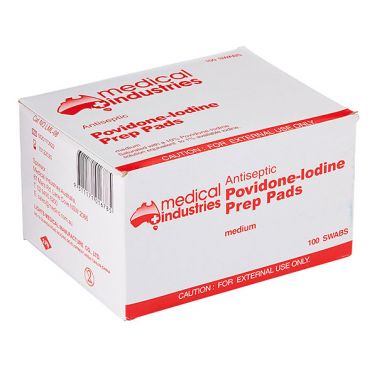 IODINE PREP PADS / BOX 100