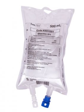 FRESENIUS KABI GLUCOSE 5% INF BAG 500ML FREEFLEX / EACH