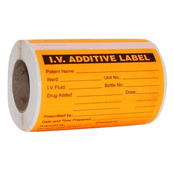 MEDICATION ADDITIVE LABELS / ROLL OF 200 / EACH