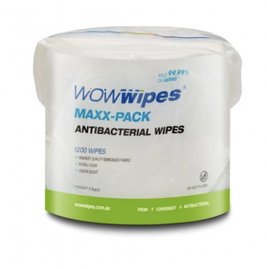 WOW WIPES ANTI BACTERIAL WIPES / MAXX-PACK / 4 X 1200 WIPES