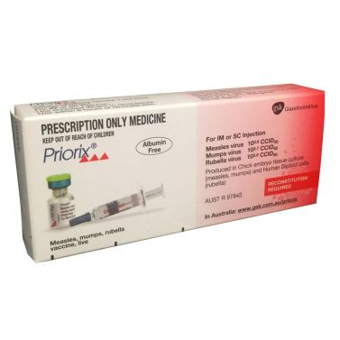 PRIORIX MEASLES MUMPS RUBELLA VACCINE, LIVE
