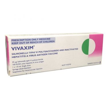 VIVAXIM COMBINED PURIFIED VI POLYSACCHARIDE TYPHOID & INACTIVATED HEPATITIS A VACCINE 