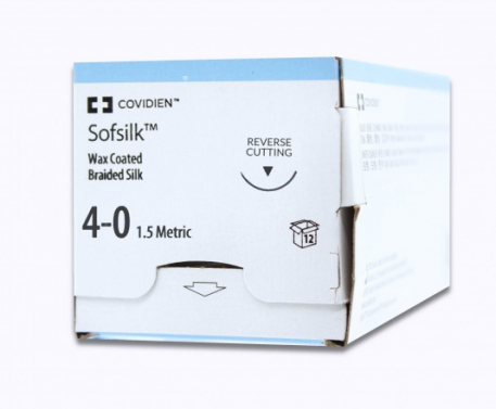 SOFSILK BLACK SUTURES / 4-0 / 19MM / 45CM / C-13 / BOX OF 36