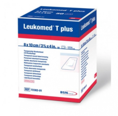 LEUKOMED T PLUS / STERILE / 8CM X 10CM / TRANSPARENT / BOX OF 50