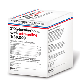 XYLOCAINE LABELS INDICATING 2% WITH ADRENALINE 1:80,000 / ROLL OF 800