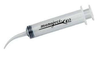 MONOJECT IRRIGATION SYRINGE / CURVED TIP / 12CC/ML / PACK OF 50