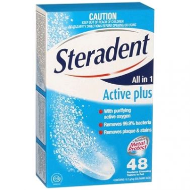 STERADENT ACTIVE PLUS TABLETS / BOX OF 48