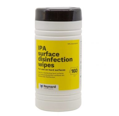 REYNARD SURFACE DISINFECTANT IPA WIPES / 20CM X 22CM / TUBE OF 160