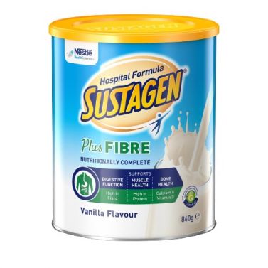 SUSTAGEN PLUS FIBRE / HOSPITAL FORMULA / VANILLA / 840G / EACH