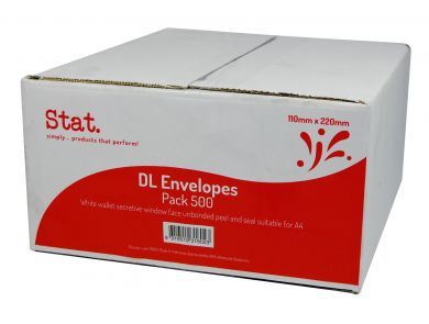 ENVELOPE DL SIZE / WITH WINDOW / PEEL/SEAL U/B / PACK OF 500