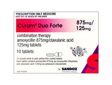 CURAM DUO FORTE 875/125 TABLETS / BOX OF 10