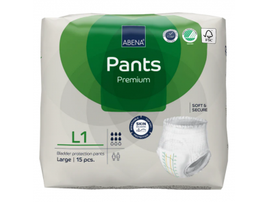 ABENA PANTS / L1 GREEN / 230ML / 100-150CM / CARTON OF 104