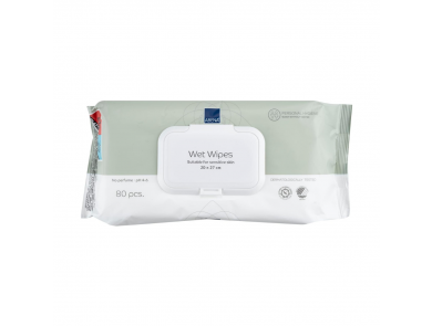 ABENA WET WIPES / 20X27CM / 80/PK / CARTON OF 12