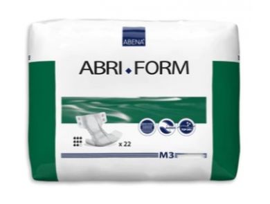 ABRI-FORM COMFORT M3 WHITE / UNISEX MEDIUM WAIST / 70CM X 110CM 2900ML / BOX OF 22
