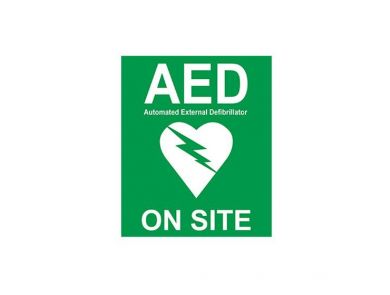AED DEFIB STICKER / EACH