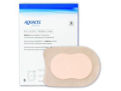 AQUACEL FOAM / ADHESIVE HEEL / 19.8 X 14CM / 5 DRESSINGS PER BOX