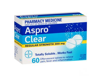 ASPRO CLEAR TABS / REGULAR STRENGTH / 300MG / BOX OF 60