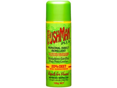 BUSHMAN PLUS AEROSOL 150G 20% DEET WITH SUNSCREEN / EACH