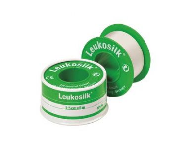 LEUKOSILK HIGH STRENGTH / HYPOALLERGENIC / ADHESIVE SILK TAPE / 5M / SINGLE ROLL