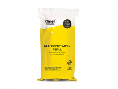 CLINELL MULTI-SURFACE DETERGENT WIPES BUCKET REFILL / PACK OF 110