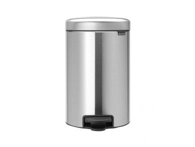 FISHER & WEBSTER BRABANTIA PEDAL BIN - MATTE STEEL FINGERPRINT PROOF
