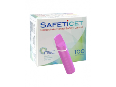 SAFETICET LANCETS / 21G / 2.20MM / 100CT / PINK / BOX OF 100