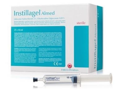 INSTILLAGEL ALMED LIDOCAINE 2% CHLOR 0.05% GEL 10ML SYRINGE / INDIVIDUAL