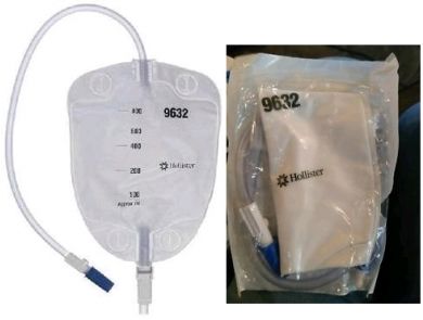 HOLLISTER LEG BAG 800ml/50cm w/strap Sterile Bx10