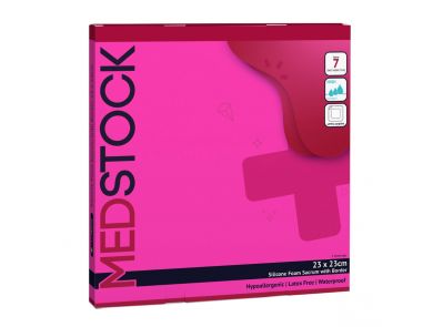 MEDSTOCK SILICONE FOAM DRESSING WITH BORDER SACRUM